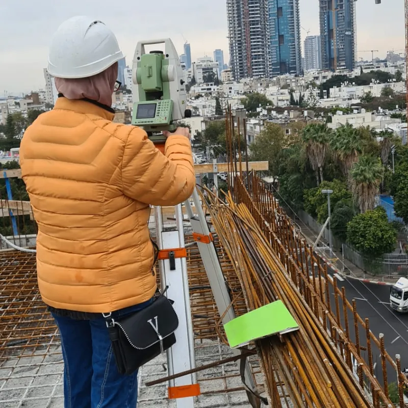 מדידות באתר בנייה עירוני